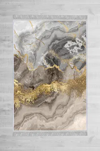 Koberce a koberečky Conceptum Hypnose Koberec Marble 80x120 cm šedý/zlatý