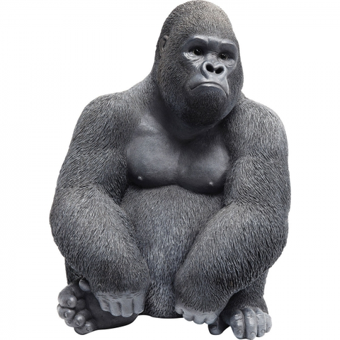 Sošky exotických zvířat KARE Design Soška Gorila sedící 39cm