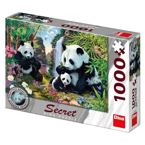 Hračky puzzle DINO - Pandy 1000 dílků secret