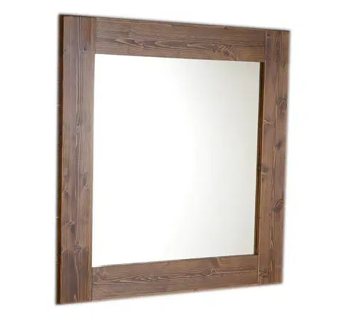 Koupelnová zrcadla SAPHO BRAND zrcadlo v dřevěném rámu 600x800, mořený smrk BA058S