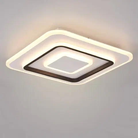 Stropní svítidla Reality Leuchten LED stropní svítidlo Jora hranaté, 39,5 x 39,5 cm