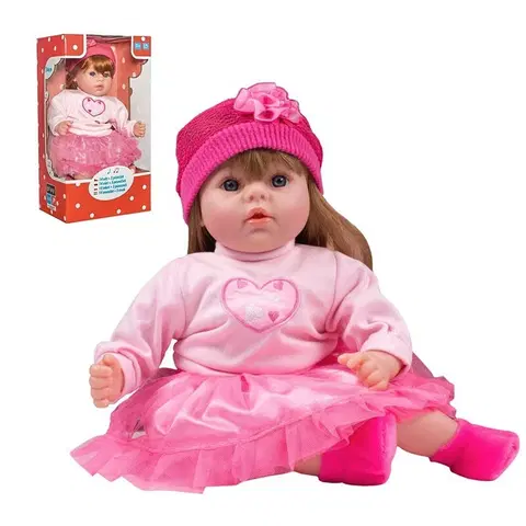 Hračky panenky PLAYTO - Česky mluvící a zpívající dětská panenka Tina 46 cm