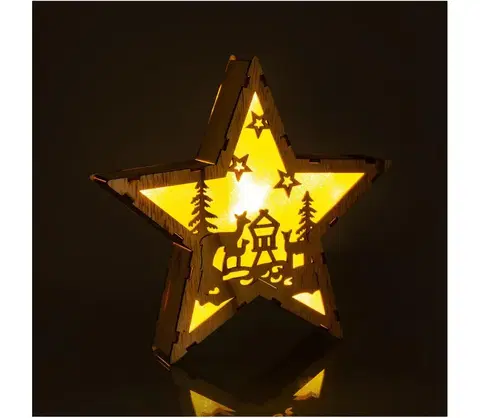 Vánoční osvětlení  RXL 321 hvězda dř. srny 6LED WW