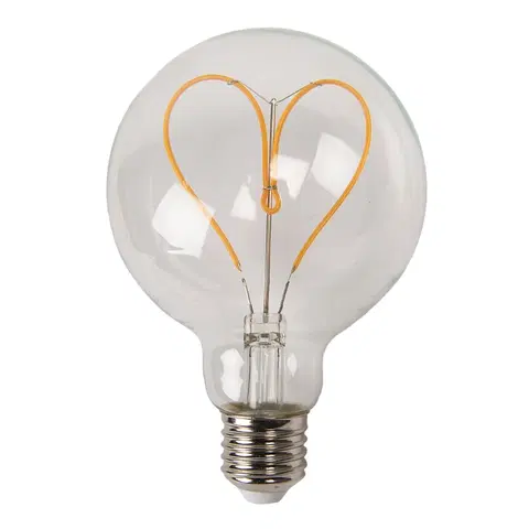 Žárovky Žárovka Antique LED Bulb Heart - Ø 9*14 cm E27/3W Clayre & Eef LP102