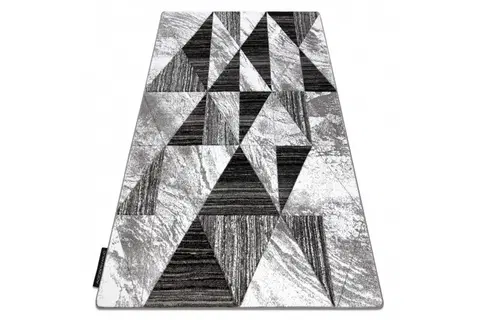 Koberce a koberečky Dywany Lusczow Kusový koberec ALTER Nano trojúhelníky šedý, velikost 120x170