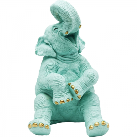 Pokladničky KARE Design Pokladnička Šťastný slon 39cm - tyrkysová