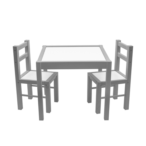 Jídelní sety Dětská sada GIACOMO stoleček + 2 židličky, šedá