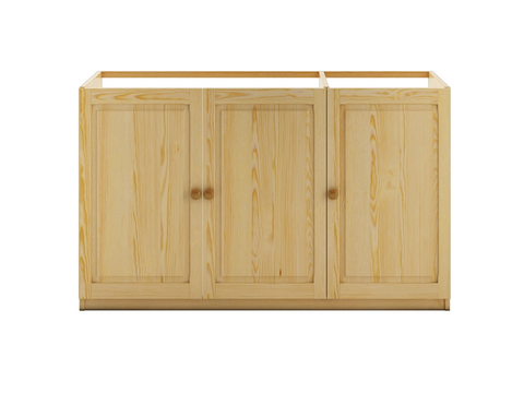 Kuchyňské linky Dřevěná kuchyňská dolní dřezová skříňka NGADI, šíře 120 cm, masiv borovice, moření: …