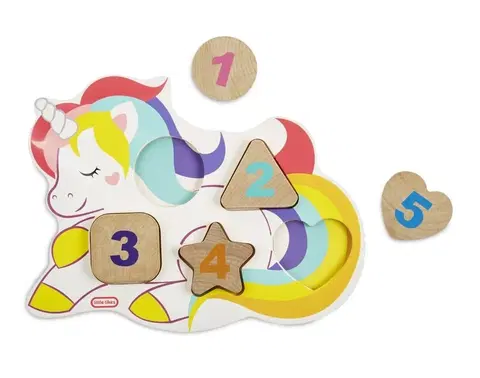 Hračky MGA - Little Tikes Wooden Critters Dřevěné puzzle s čísly, 3 druhy