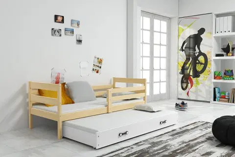 Postele BMS Dětská postel s přistýlkou Eryk 2 | borovice Barva: Borovice / bílá, Rozměr: 200 x 90 cm