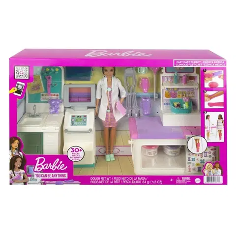Hračky panenky MATTEL - Barbie Klinika 1. Pomoci S Doktorkou Herní Set