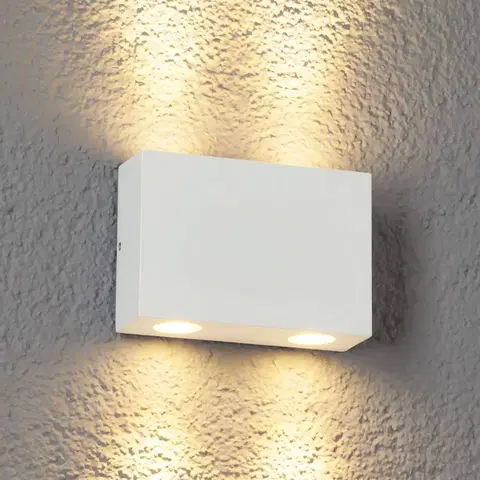 Venkovní nástěnná svítidla Lucande 4bodové LED venkovní nástěnné svítidlo Henor bílé