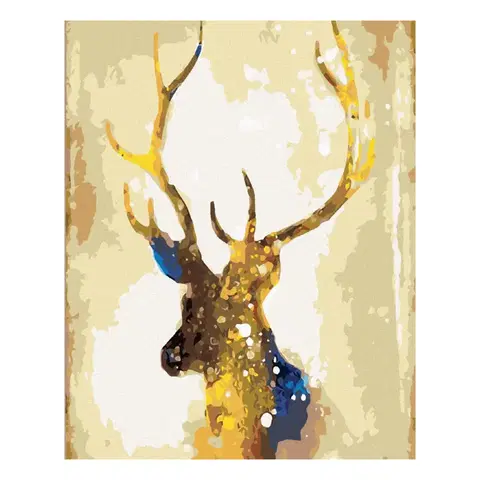 Hračky ZUTY - Diamantové malování (s rámem) - Zlatý jelen