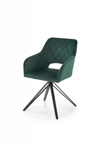 Židle Otočné jídelní křeslo K535 Halmar Zelená