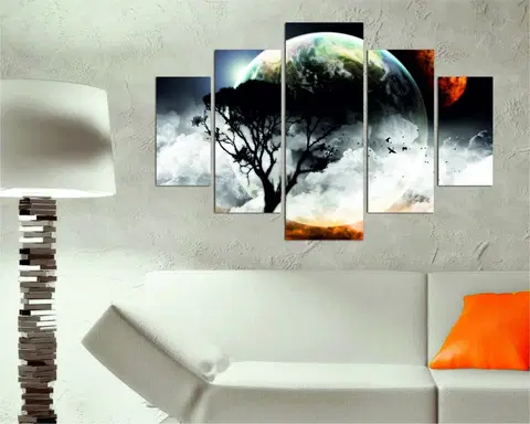 Obrazy Hanah Home Vícedílný obraz Over The Moon 92 x 56 cm