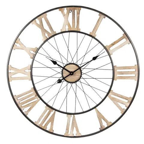 Hodiny Kovové nástěnné hodiny - Ø 80*4 cm Clayre & Eef 5KL0136