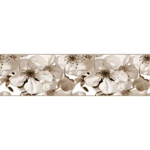 Tapety AG Art Samolepicí bordura Jabloňový květ, 500 x 14 cm