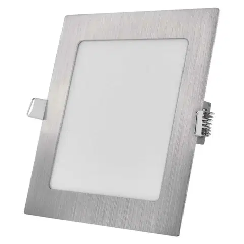 Bodovky do podhledu na 230V EMOS LED podhledové svítidlo NEXXO stříbrné, 17,5 x 17,5 cm, 12,5 W, teplá/neutrální bílá ZD2233