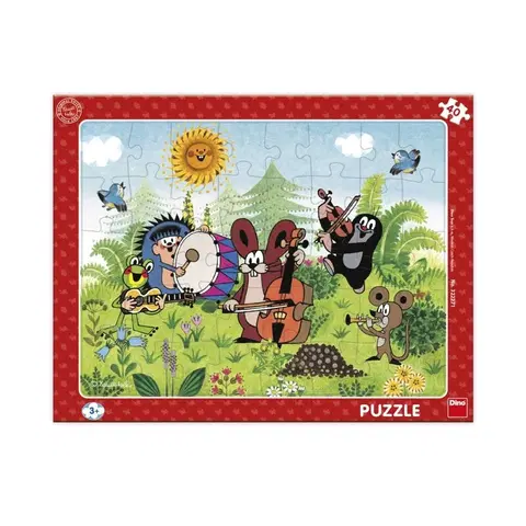 Hračky puzzle DINO - Krtek A Kapela  40 Deskové Puzzle