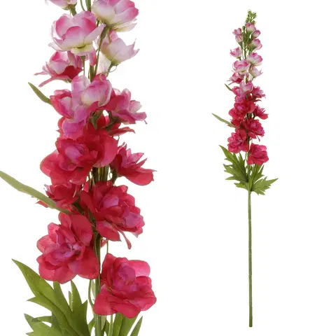 Květiny Umělá květina Ostrožka tm. růžová, 70 x 8 cm