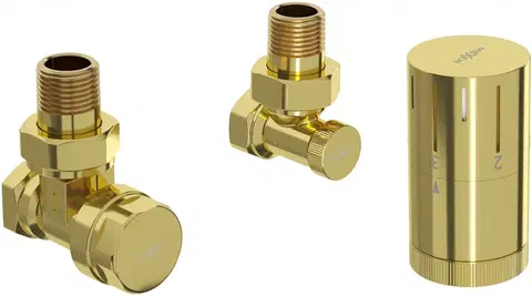 Radiátory MEXEN/S G05 úhlová termostatická souprava pro radiátor, zlatá W901-958-50
