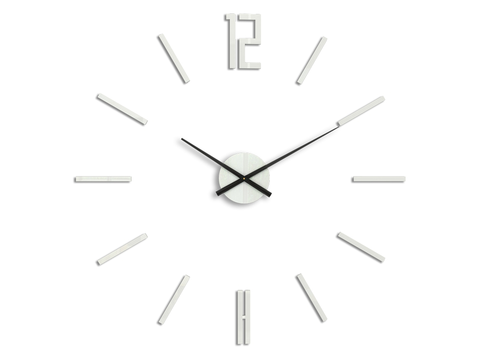 Nalepovací hodiny ModernClock 3D nalepovací hodiny Carlo bílé