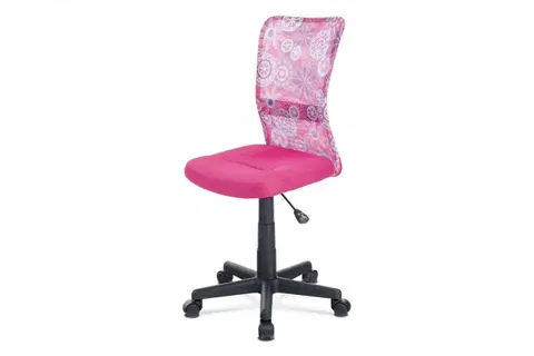 Dětské stoly a židle Dětská kancelářská židle KA-2325 Autronic Růžová