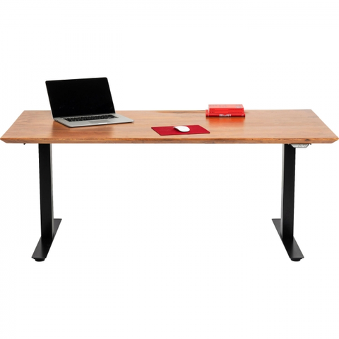 Výškově nastavitelné psací stoly KARE Design Výškově nastavitelný stůl Symphony - hnědý, 200x100cm