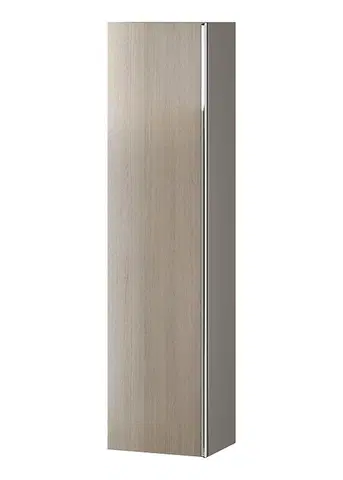 Koupelna CERSANIT Nábytkový sloupek VIRGO šedý dub s chromovou úchytkou S522-034