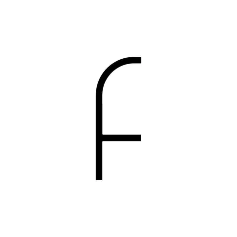 Designová nástěnná svítidla Artemide Alphabet of Light - malé písmeno f 1202f00A