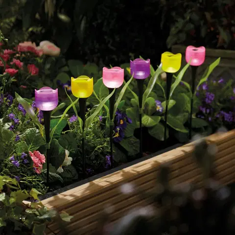 Svíčky a světelné dekorace 6 solárních tulipánů