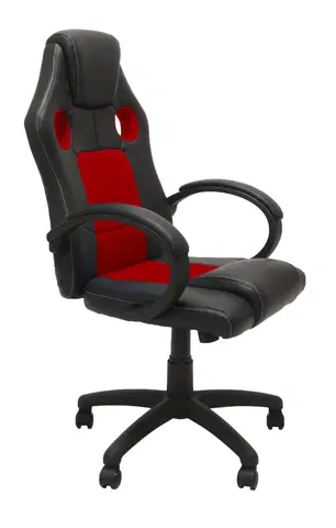 Kancelářské židle TP Living Kancelářské křeslo Enzo černá/červená