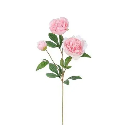 Květiny Umělá pivoňka, 67 cm, sv. růžová