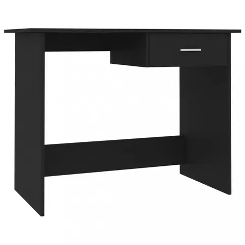 Pracovní stoly Psací stůl se zásuvkou 100x50 cm Dekorhome Černá