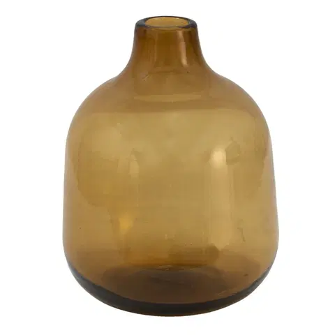 Dekorativní vázy Hnědá skleněná dekorační váza - Ø 10*13 cm Clayre & Eef 6GL3451