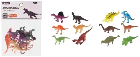 Hračky WIKY - Zvířátka figurky dinosauři 6 ks set 10 cm