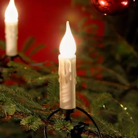 Světelné řetězy Konstsmide Christmas 20 světelných řetězů s bílým voskem 14,8 m