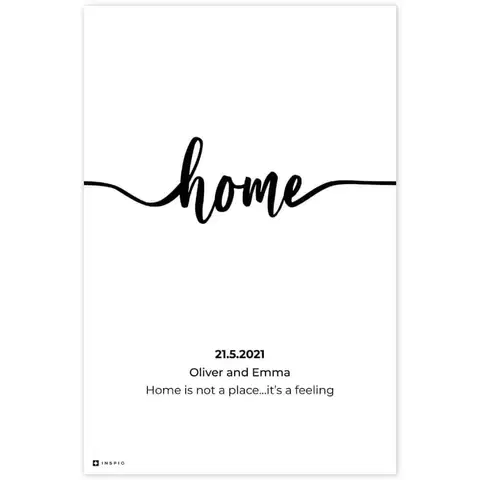 Obrazy s textem Obraz HOME na zkrášlení vašeho domova
