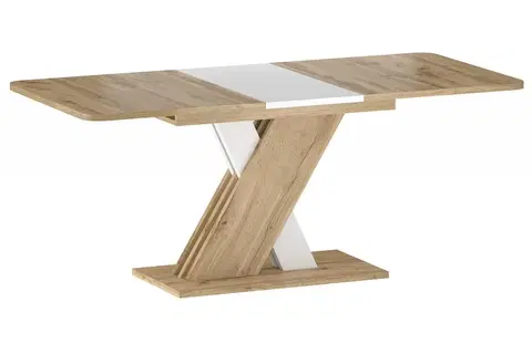 Jídelní stoly Rozkládací jídelní stůl EXEL Signal Bílá / dub wotan
