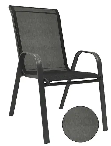 Zahradní židle a křesla Kontrast Zahradní židle MAJORKA 55 x 65 x 95 cm černá