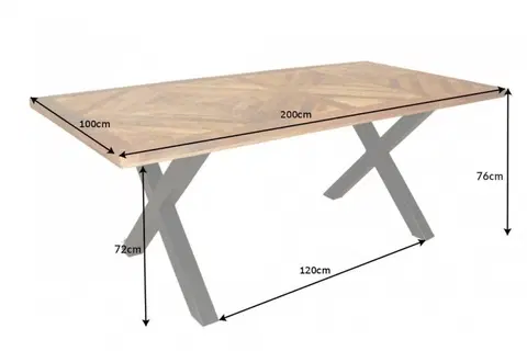 Jídelní stoly Jídelní stůl ARKAS X Dekorhome 200x100x78 cm