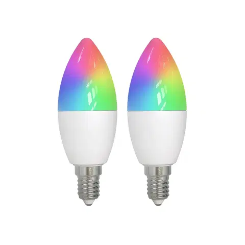 LED žárovky LUUMR Prios Smart LED žárovka E14 4,9W RGBW CCT Tuya matná 2ks