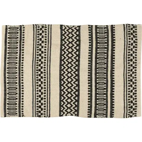 Koberce a koberečky Koberec černý bavlněný, 60 x 90 cm