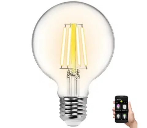 Žárovky  B.V. LED Stmívatelná žárovka FILAMENT G80 E27/6W/230V 2700-6500K Wi-Fi -  