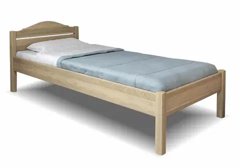 bez úložného prostoru Zvýšená postel jednolůžko MARIA, masiv dub