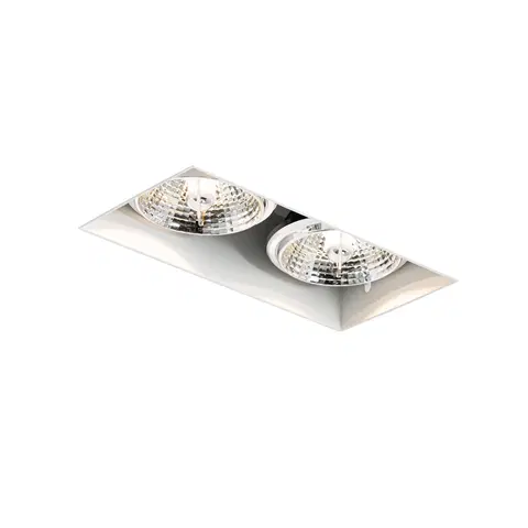 Podhledove svetlo Moderní vestavné bodové svítidlo bílé GU10 AR70 bez trimeru 2-světlo - Oneon