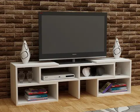 TV stolky Kalune Design TV stolek CARE 137 cm bílý