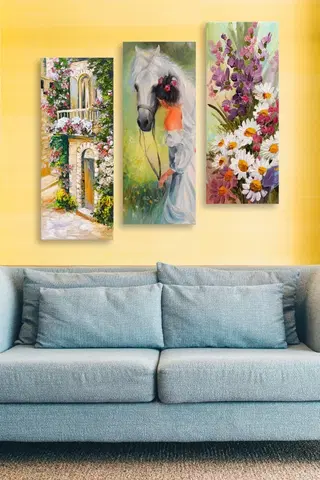 Obrazy Wallity Sada obrazů WOMAN AND NATURE 70 x 50 cm 3 kusy