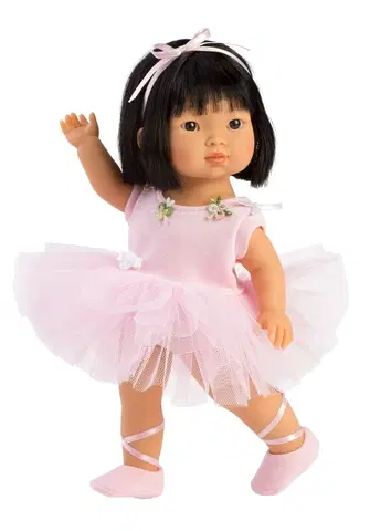 Hračky panenky LLORENS - 28031 LU BALLET - realistická panenka s celovinylová tělem - 28 cm