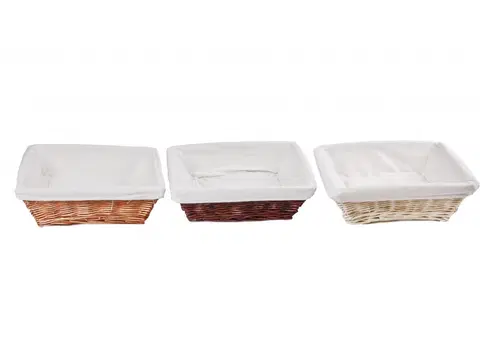 Úložné boxy PROHOME - Košík čtverec s vnitřním potahem různé barvy
